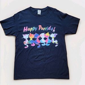 Happy Purride Cats Kittens Gay Pride LGBTQ+ T-shirt - Size Medium